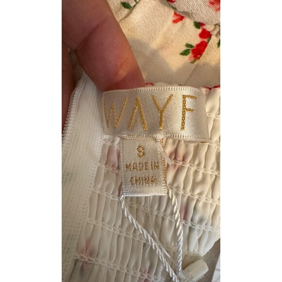 NWT WAYF Size Small Strapless Floral Midi Dress Smocked Back & Ruched Bustline - Picture 3 of 16